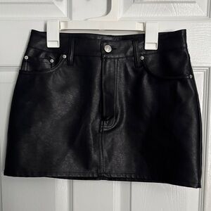 PacSun Black Faux Leather Mini Skirt